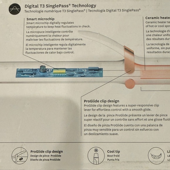 New T3 SinglePass Curl, Extra-Long Barrel Curling Iron with Ceramic Barrel - Picture 13 of 16